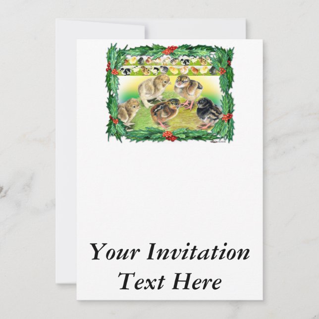 Christmas Chicks Invitation (Front)