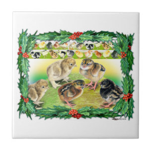 Christmas Chicks Tile