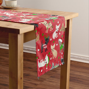 Christmas Chihuahua All Coats Short Table Runner