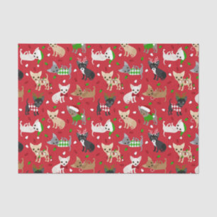 Christmas Chihuahua All Coats Tissue Paper