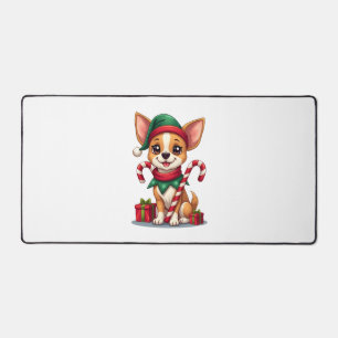 Christmas Chihuahua Cheer Desk Mat
