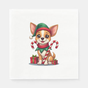Christmas Chihuahua Cheer Napkin
