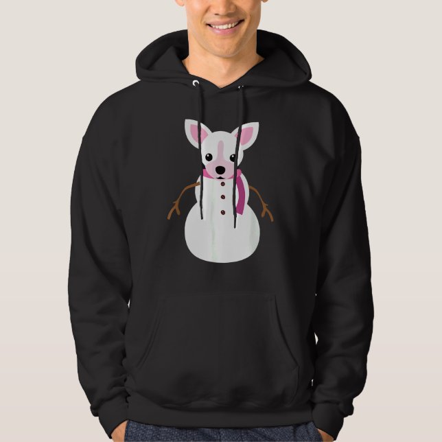 Christmas Chihuahua Chihuahua Snowman Christmas Hoodie (Front)