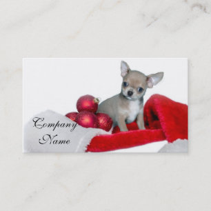 Christmas Chihuahua dog Business Card