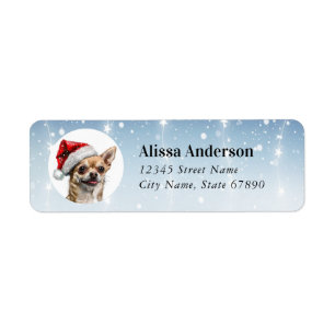 Christmas Chihuahua Dog Return Address Labels