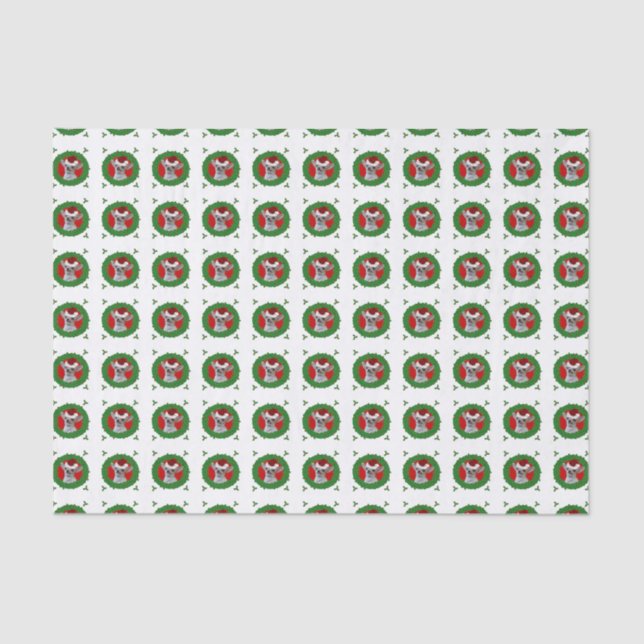 Christmas chihuahua dog tissue paper (Front)