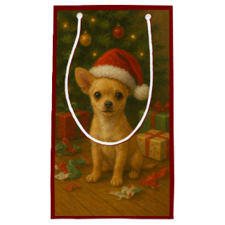 Christmas Chihuahua Gift Bag