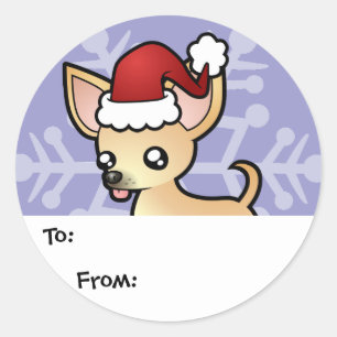Christmas Chihuahua Gift Tags (smooth coat)