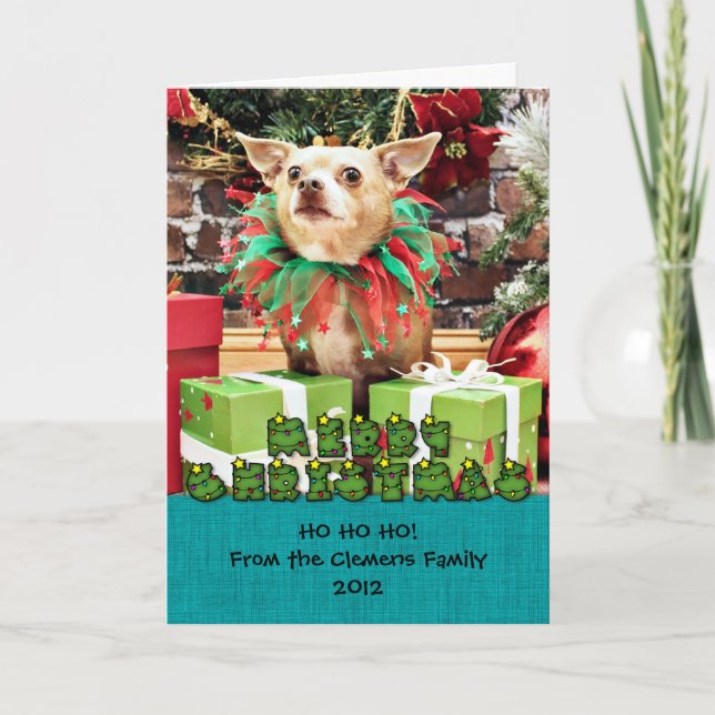 Christmas - Chihuahua - Miles Holiday Card (Front)