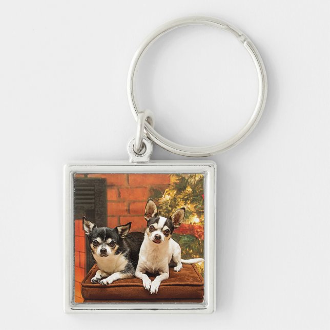 Christmas Chihuahua’s Key Ring (Front)