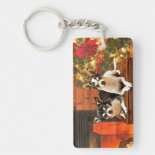 Christmas Chihuahua’s Key Ring