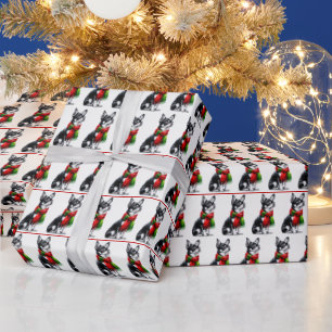 Christmas Chihuahua With Winter Scarf Wrapping Paper