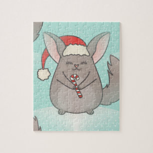 christmas chinchillas jigsaw puzzle