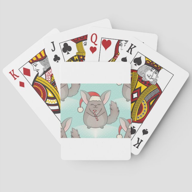 christmas chinchillas playing cards (Back)