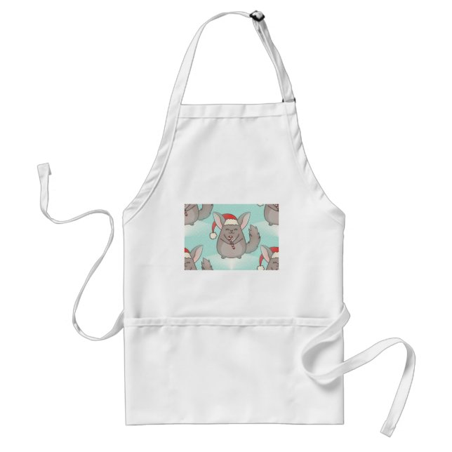 christmas chinchillas standard apron (Front)
