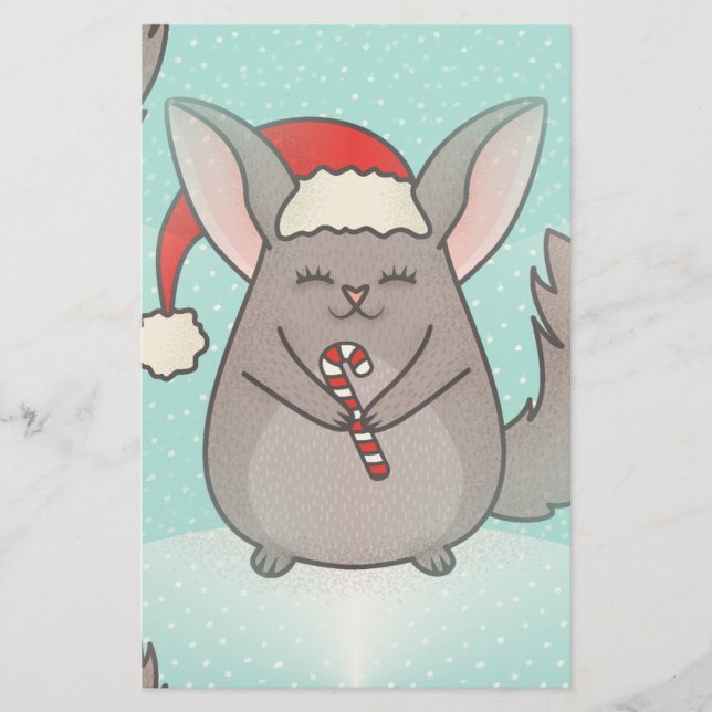 christmas chinchillas stationery (Front)