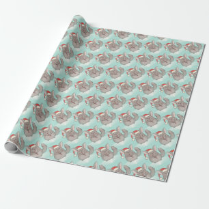 christmas chinchillas wrapping paper