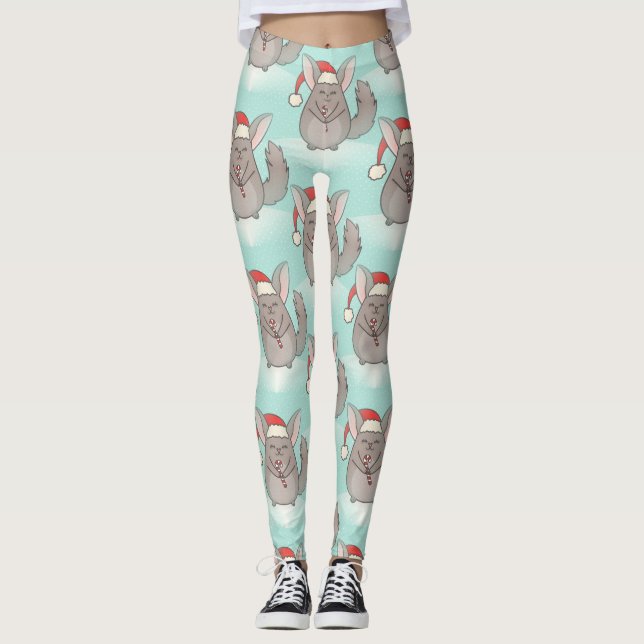christmas chinchillas xmas leggings (Front)