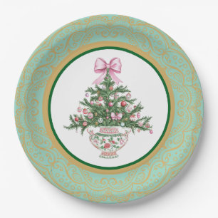 Christmas Chinoiserie Paper Plates