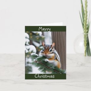 Christmas Chipmunk Card