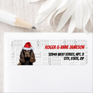Christmas Chocolate Cocker Spaniel Return Address Return Address Label