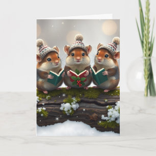 Christmas Choir "oh mice!" nature Card