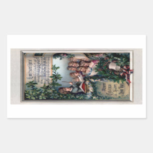 Christmas Choir Rectangular Sticker