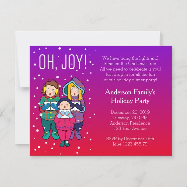Christmas Chorale Winter Party Invitation (Front)