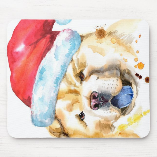 CHRISTMAS CHOW CHOW DOG | Decorative Blanket Mouse Pad (Front)