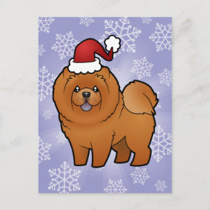 Christmas Chow Chow Holiday Postcard