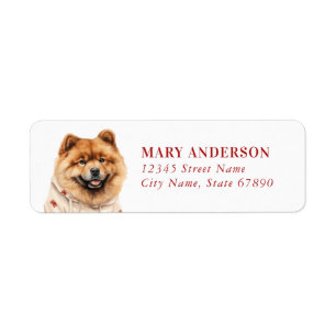 Christmas Chow Chow Return Address Labels