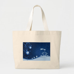 Christmas - Christ Is Born Large Tote Bag
