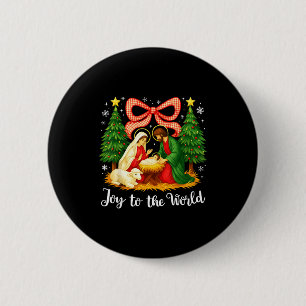 Christmas Christian Joy To The World Coquette Jesu 6 Cm Round Badge