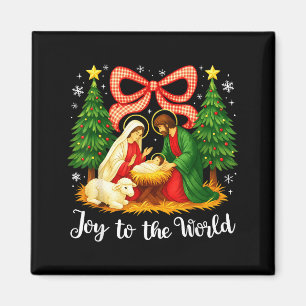 Christmas Christian Joy To The World Coquette Jesu Magnet