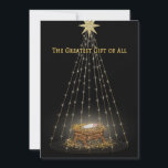 Christmas Christian Manger Greeting Holiday Card<br><div class="desc">Christmas Manger Collection consists of two styles of greeting cards,  postage stamp,  return label,  and stickers. Focus on the birth of Christ.  Ideal for those who prefer to send a card with the true meaning of Christmas.  Luke 2: 11-12 scripture verse inside cards.</div>