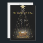 Christmas Christian Manger Greeting Holiday Card<br><div class="desc">Christmas Manger Collection consists of two styles of greeting cards,  postage stamp,  return label,  and stickers. Focus on the birth of Christ.  Ideal for those who prefer to send a card with the true meaning of Christmas.  Luke 2: 11-12 scripture verse inside cards.</div>