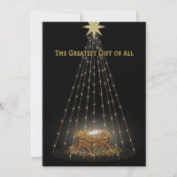 Christmas Christian Manger Greeting
