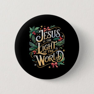 Christmas Christian Nativity Scene Gifts Jesus Is 6 Cm Round Badge