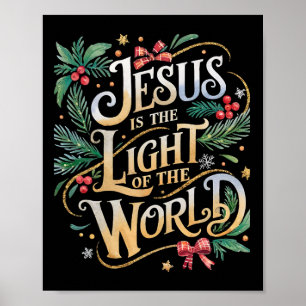 Christmas Christian Nativity Scene Gifts Jesus Is  Poster