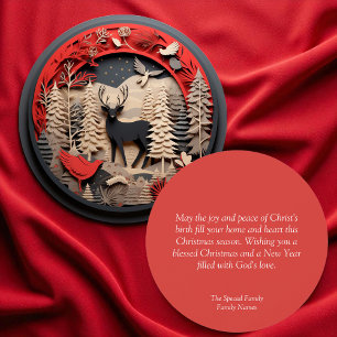 Christmas Christian Personalise Card Rustic