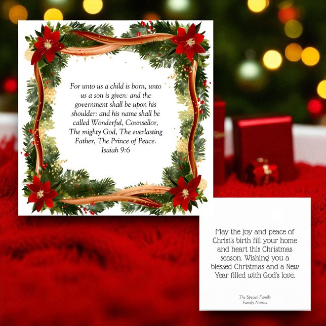 Christmas Christian Personalised Holiday Card (Creator Uploaded)