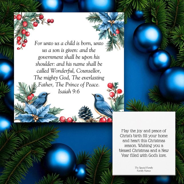 Christmas Christian Personalised Holiday Card (Creator Uploaded)