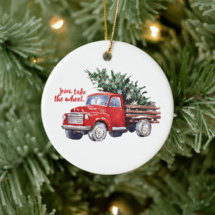 Christmas Christian Personalised Holiday Ceramic Ornament