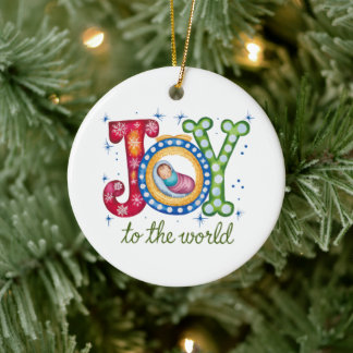Christmas Christian Personalised Holiday Ceramic Ornament