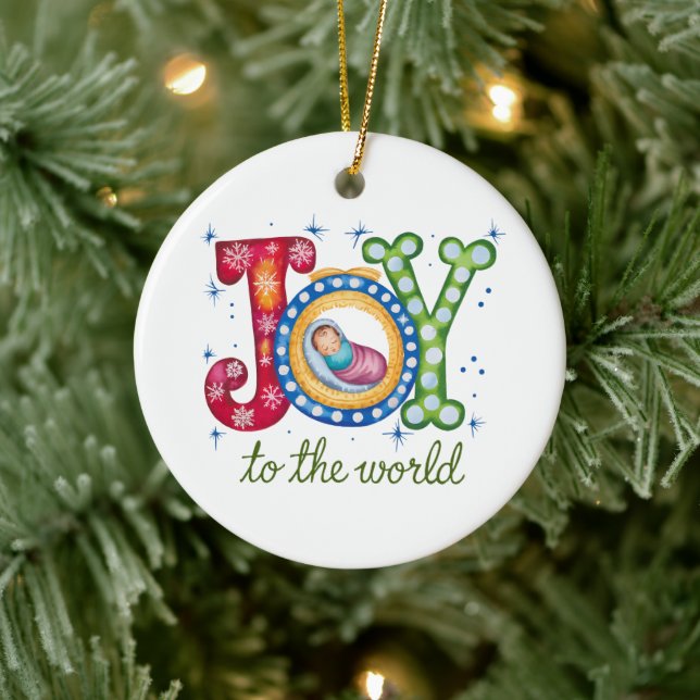 Christmas Christian Personalised Holiday Ceramic Ornament (Tree)