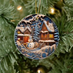 Christmas Christian Personalised Holiday Ceramic Ornament