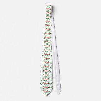 Christmas Christian Religious Fish Symbol Tie