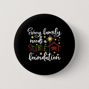 Christmas Christian Saying Religious Quote Family 6 Cm Round Badge