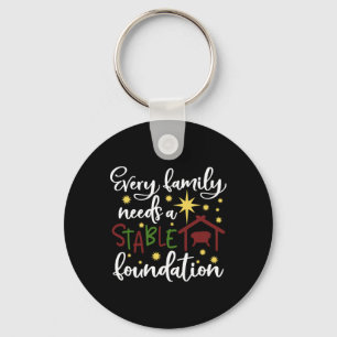 Christmas Christian Saying Religious Quote Family  Key Ring