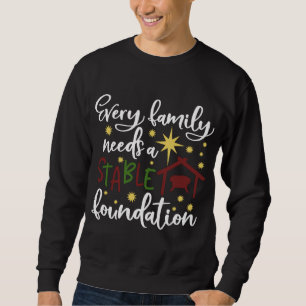 Christmas Christian Saying Religious Quote Family Sweatshirt